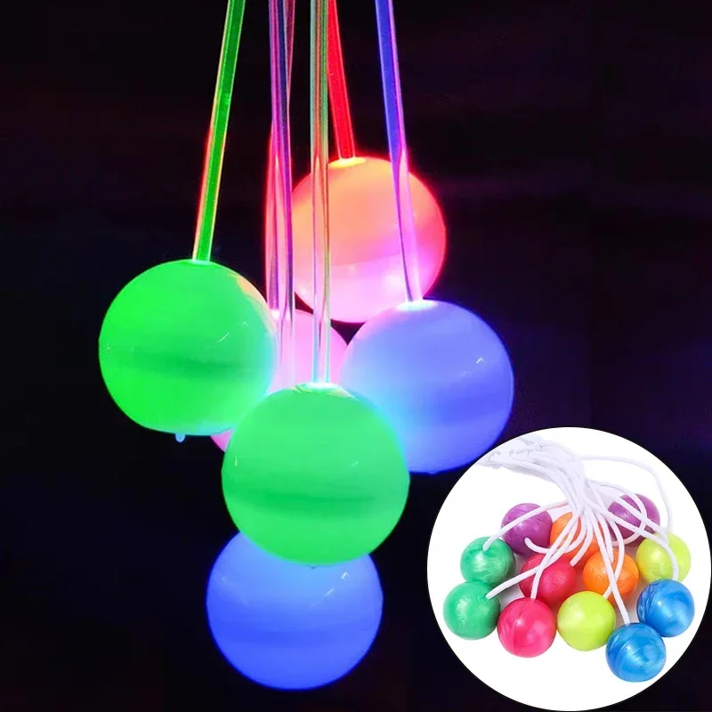 P11 Anxiety Relieve Click Clack Clackers Balls Glowing Decompression Toys for Kids Adults Creative Antistress Luminous Balls Toy