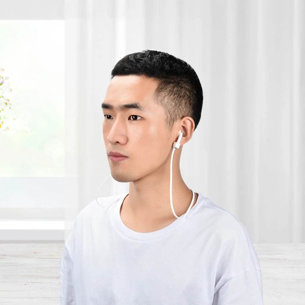 Anti-Lost Silicone Earphone Rope Holder Cable Strap for AirPods 1 2 3 Pro Earphone Silicone Rope Holder Neck Cord