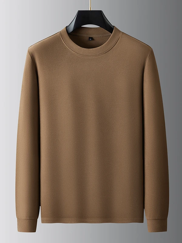 

Мужская теплая футболка с длинным рукавом больших размеров, самонагревающаяся, однотонная, комфортная, модная, в городском стиле, базовая.