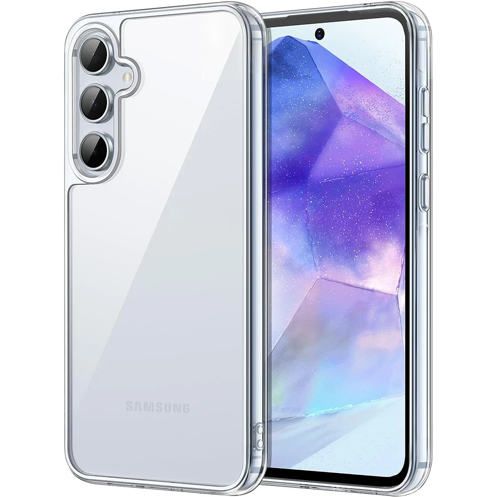 Nicht vergilbende klare Hülle für Samsung Galaxy A55 5G A35 A25 A15 S24 Ultra S23 Plus S22 S21 A53 A33 A23 A32 A13 A14 A34 A54 Abdeckung