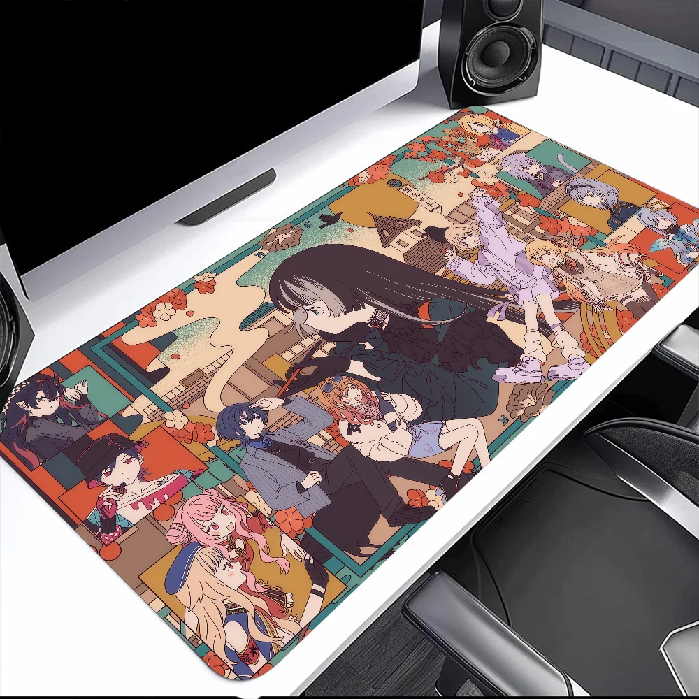 J Kufuutei Raden لوحة ماوس أنيمي كبيرة حصيرة مكتبية لوحة المفاتيح مريح مكتب المطاط الكمبيوتر عدم الانزلاق المضادة للفرش المنزل مخصص