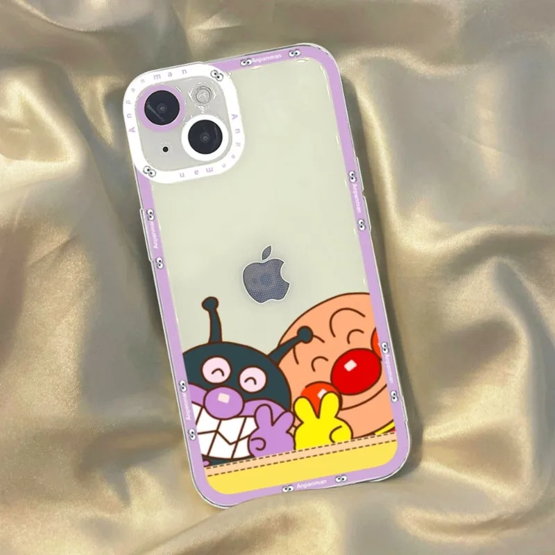 Fashion Anpanman Bread Phone Case Angel Eyes For iPhone 14 13 12 11 Pro Max Mini XS 14 Plus 12 13 MINI Soft Transparent Cover