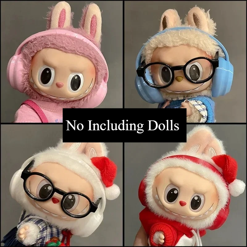 17 センチメートルラブブアクセサリーミニヘッドフォン靴メガネ、人形は含まれません、10 センチメートルフェイスフィギュアヘッドフォン用
