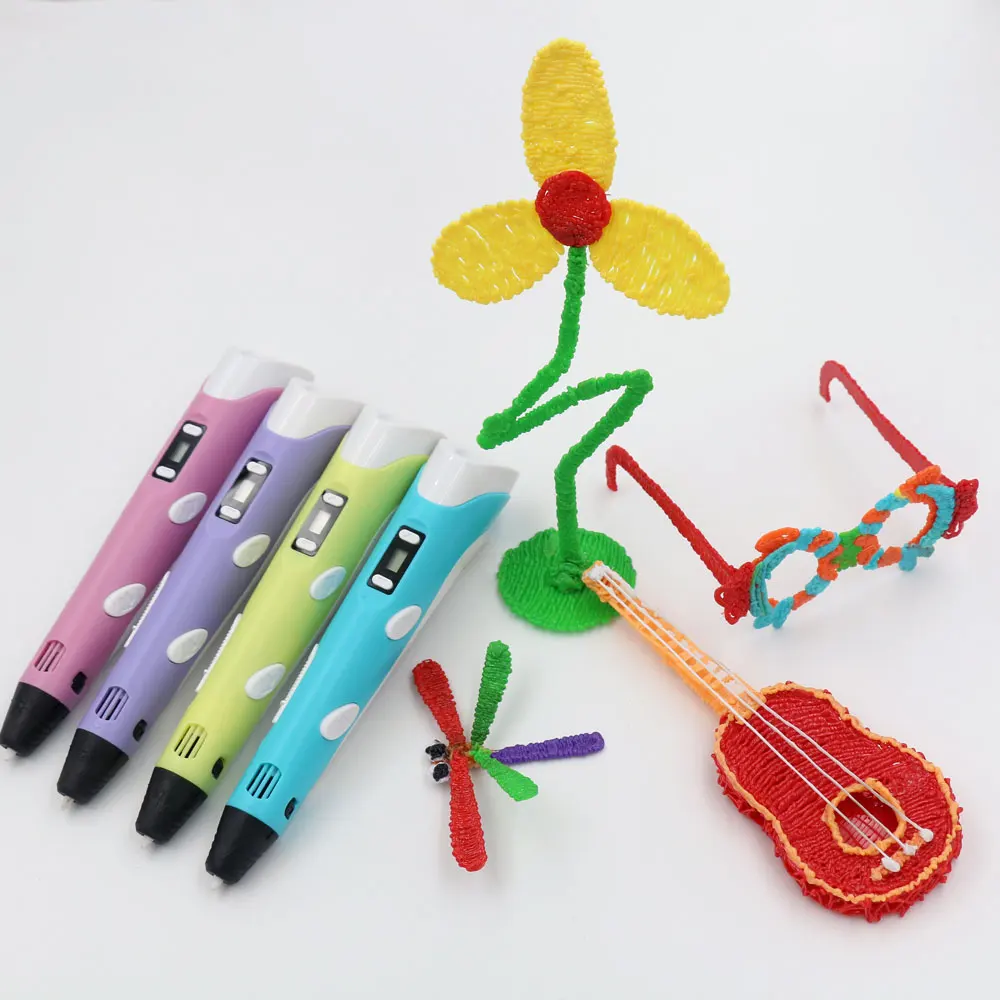 Stylo d'impression 3D créatif pour enfants avec écran LCD, adaptateur secteur, filament PLA, cadeau d'anniversaire et de Noël, jouet de bricolage pour enfants, roman