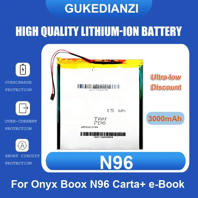 Battery For Onyx Boox N96ML E-Book Poke 3 Poke3 2 BBA10 355585 psp DVR 305585 S11ND018A Note PRO NOTE+ Nova N96 Carta+ - view 3
