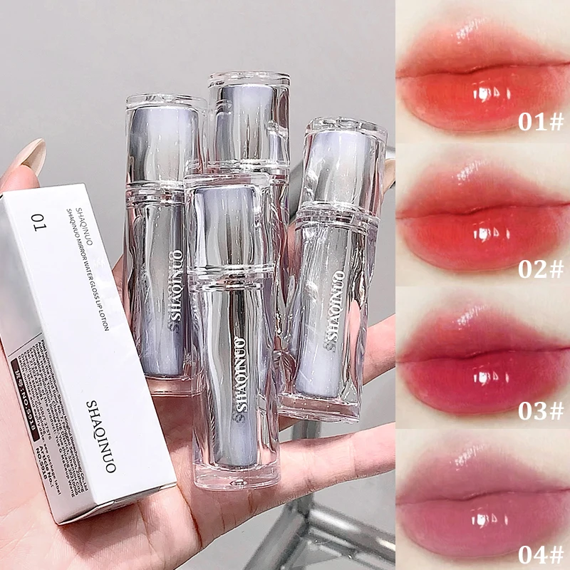 Mirror water gloss lip Dew low saturation glass lip toot lip glaze moisturizing moisturizing white mouth red