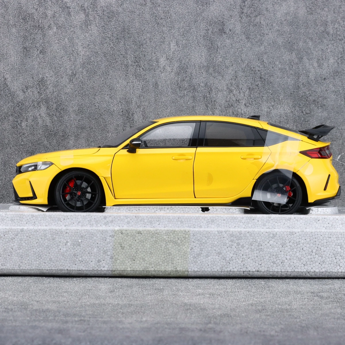 MOTORHELIX MH 1:18 Civic Type R FL5 Gelb JDM Simulation Limited Edition All Open Alloy Metal Statisches Automodell Spielzeug Geschenk