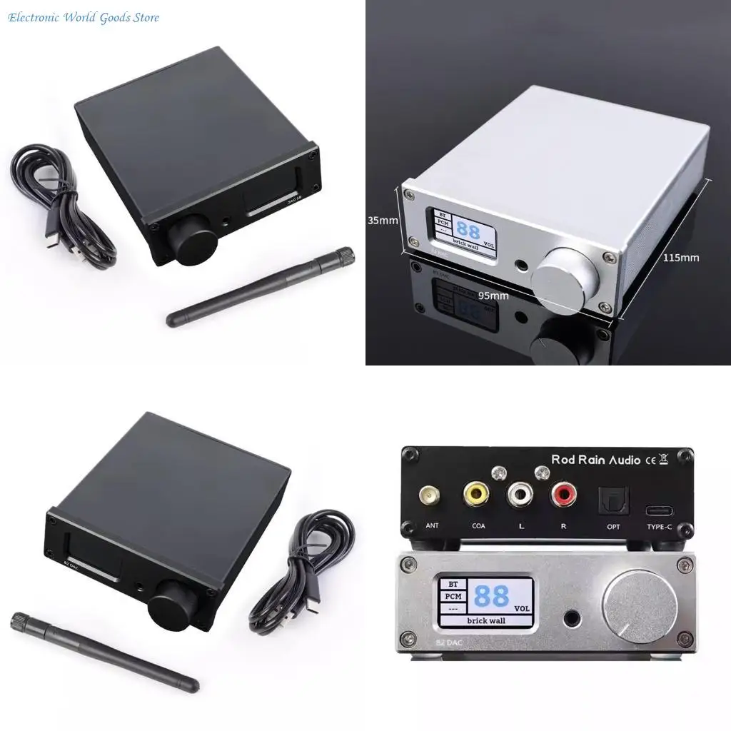 

A3PD High Performances Bluetooth-compatible Dacs Double ESS9038Q2M Chipset Wireless USB Decoders Premium Audios Components