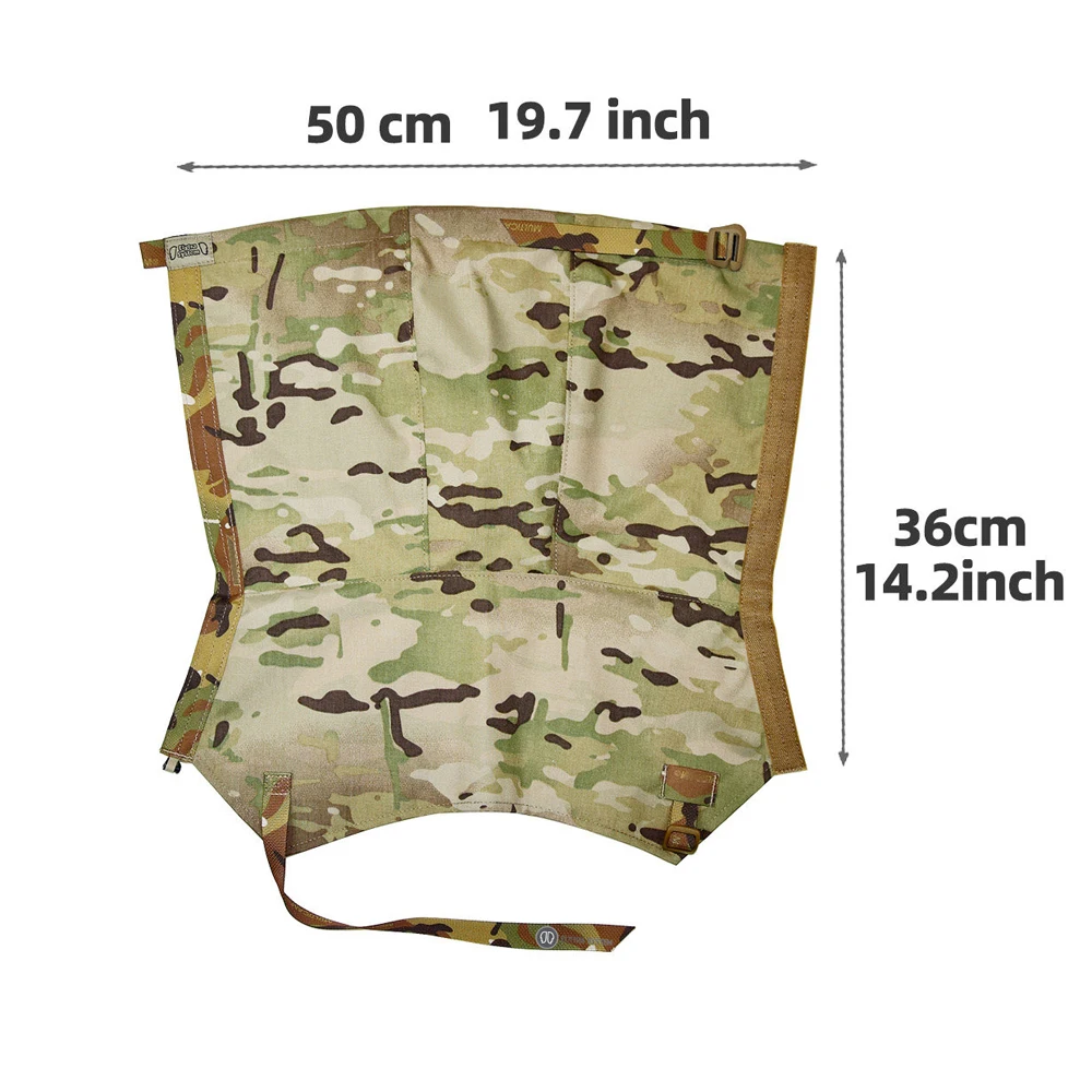 Tactical Leg Gaiters High Gaiters Gaiters Knee Protection Anti-Tear Nylon Fabric Full Length Zip Breathable Camping Hiking