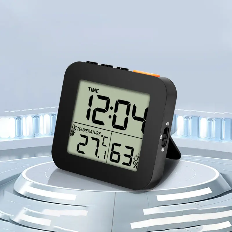 Modern LCD Digital Clock Living Room Alarm with Humidity Display Timer Snooze Mode Desk Clock Desk Decorating Bedroom Stuff