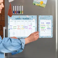 Erasable magnetic refrigerator stickers removable weekly and monthly planner note-taking message board schedule PVC whiteboard s