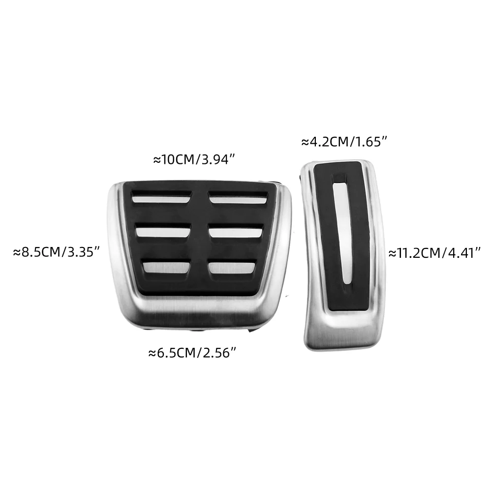 Edelstahl RHD Auto Gas Bremspedal Abdeckungen für Audi A4 B9 A5 A6 C8 A7 A8 D5 Q5L Q7 4M Q8 2017-2025 Innen Zubehör – Detail 6