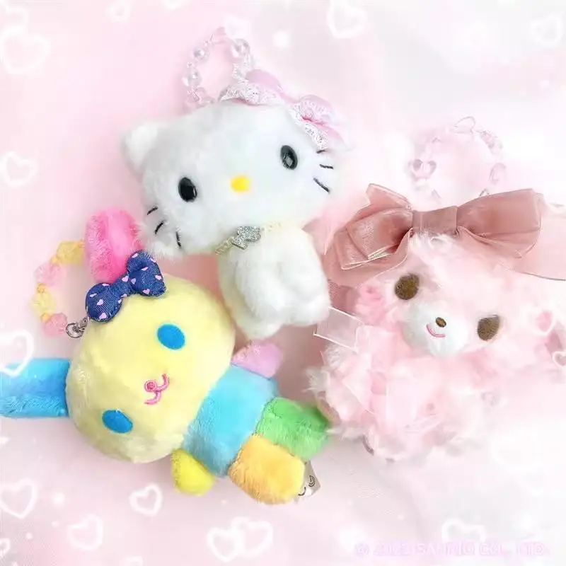 Charmmy Kitty U-Sa-Ha-Na Sanrio Plush Kawaii Cartoon Cute Pendant Hairpin Holder Anime Plush Toys for Girls Birthday Gift