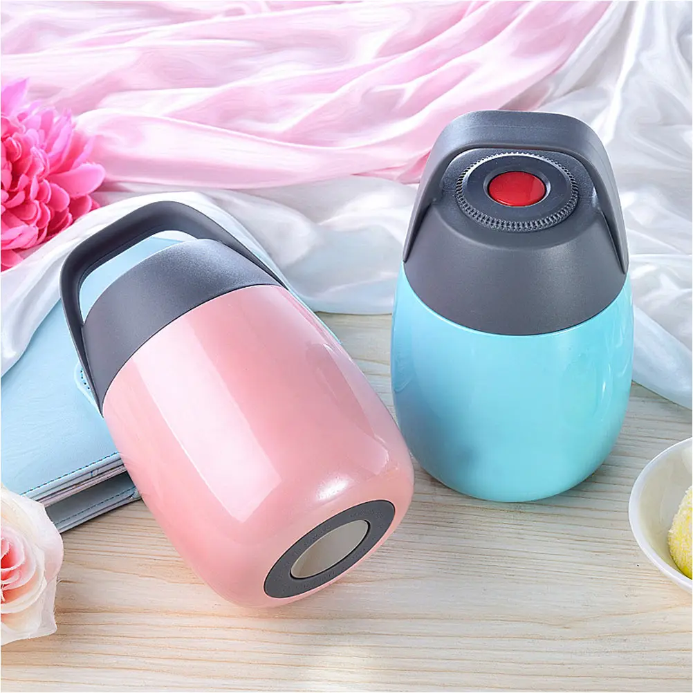 

1pc Stainless Steel Insulated Lunch Box 450ml Heat Preservation Bento Food Container Thermal Jar Stew Pot Student Picnic School