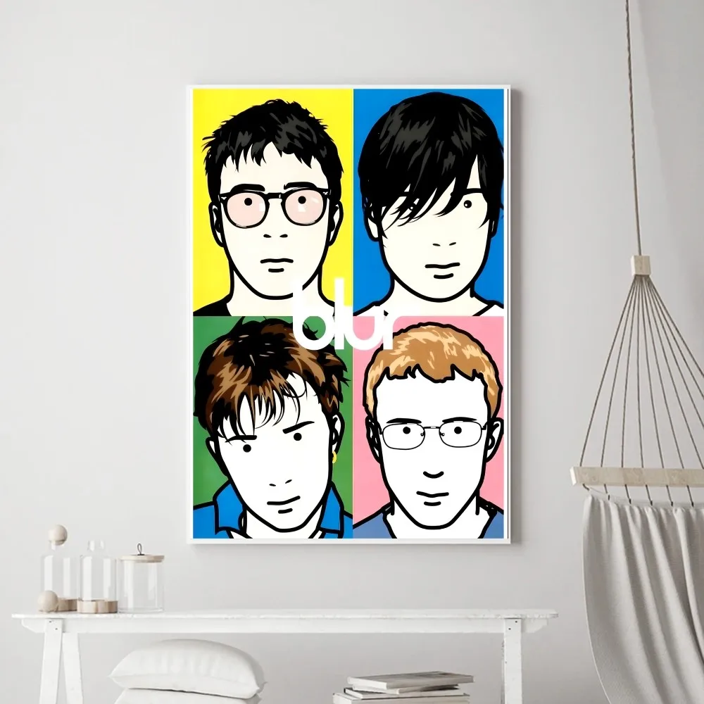 Blur Popular Rock Singer Poster Prints Poster Wall Painting Bedroom Living Room Wall Bar Restaurant Sticker Small