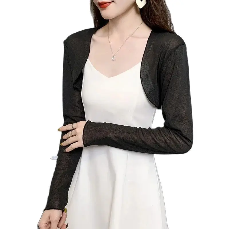 Black Pink White Bolero Women Open Front Party Dress Cape Shrug Ladies Chiffon Cardigan Wedding Jacket Bridal Wraps Shawls