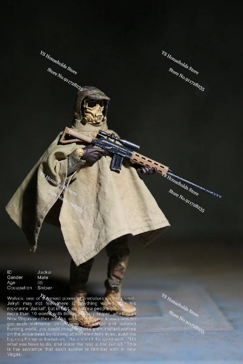 VORTEXTOYS-V00011 1/12 CANIS éventuelles P Jackal Moveable Man Action Figure, Fusil, Arme, Accessoire, 6 ", Ensemble Complet, Poupées Militaires à Collectionner