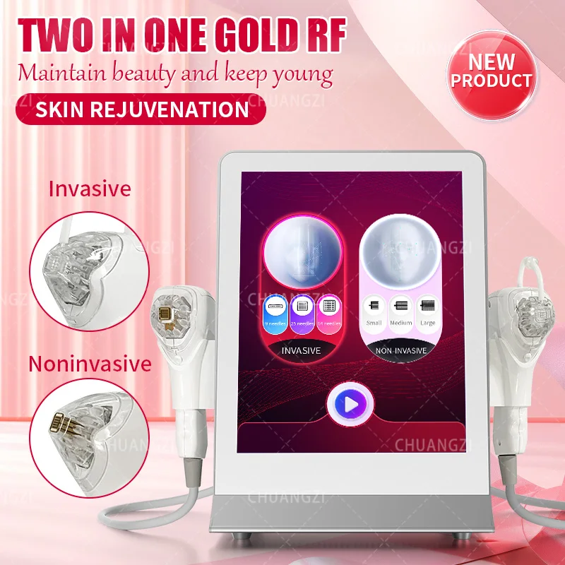 Appareil de Microneedling RF Fractionnel à Double Poignée pour Lifting Facial, Réduction des Rides et Rajeunissement de la Peau – Machine de Soin Professionnelle pour Salon