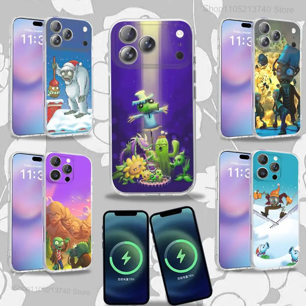 

P-PlantsS vs cool Z-ZombiesS Phone Case For iPhone 16,14,11,17,13,15,12,Air,Plus,Pro,Max,E,Mini Frosted for MagSafe Magnetic