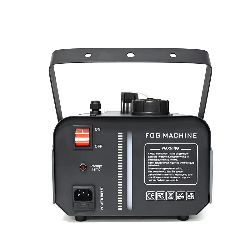 Smoke Machine 1200W 6LED Stage Lighting Manual Remote Control Stage Effect Fog Machine for Halloween Christmas Wedding Bar Party