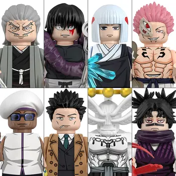 Wm6200 jujutsu kaisen blocos de construção itadori yuji gojo satoru ryomen mini figura ação acessórios presente natal para crianças