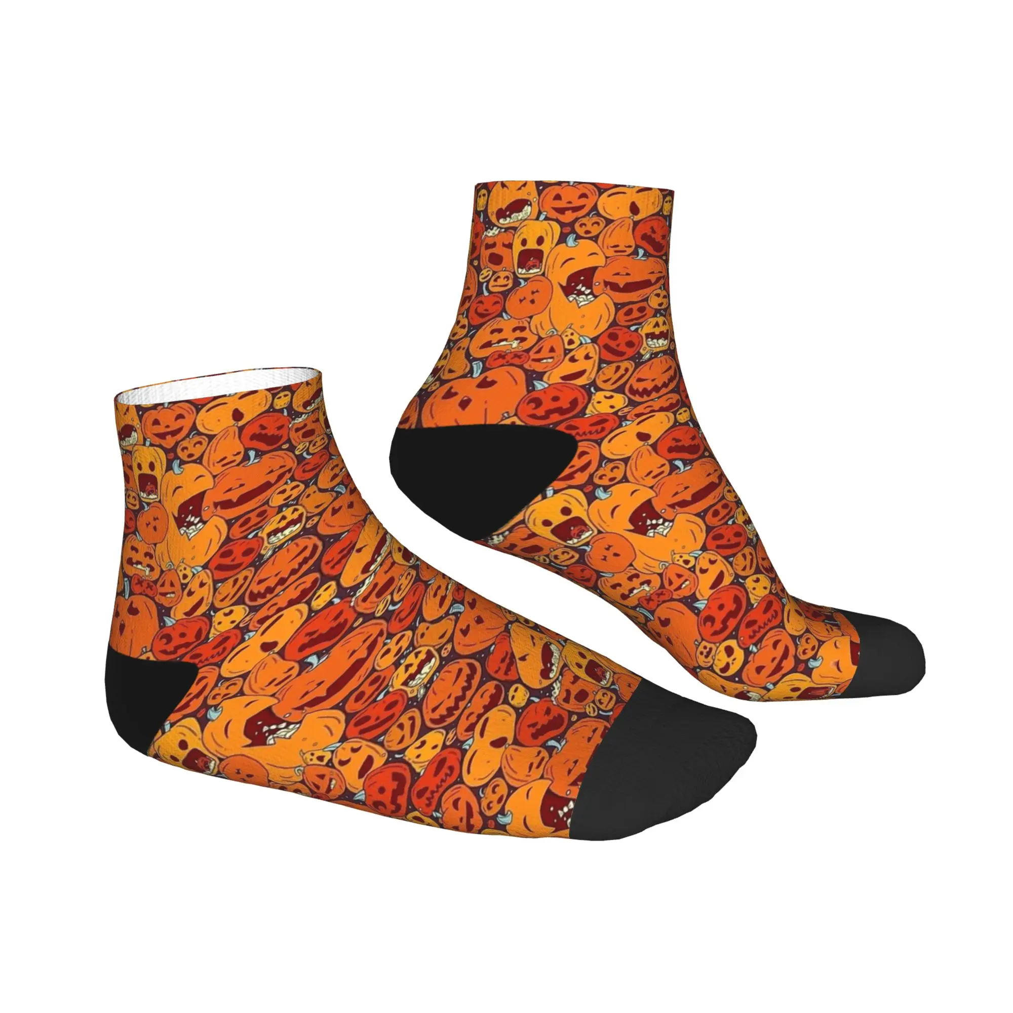 اليقطين ميمي هالوين نمط الكاحل الجوارب المضادة للانزلاق الراحة لينة الجري الجوارب للجنسين الرجال الصيف مضحك جورب مخصص