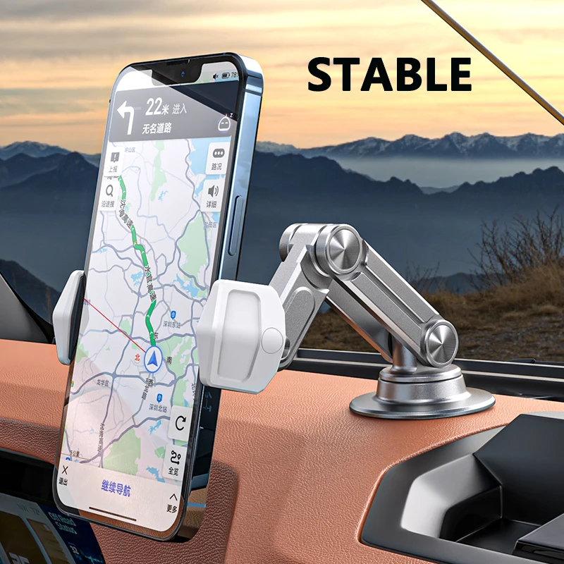 

Magnetic Car Phone Holder Aluminum Alloy Stand For iPhone 14 Pro Max 13 12 Samsung Xiaomi Smartphone Metal Magnet GPS Car Mount