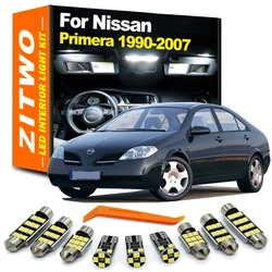 ZITWO LED Interior Reading Light License Plate Bulb Kit For Nissan Primera P10 P11 P12 1990- 2001 2002 2003 2004 2005 2006 2007