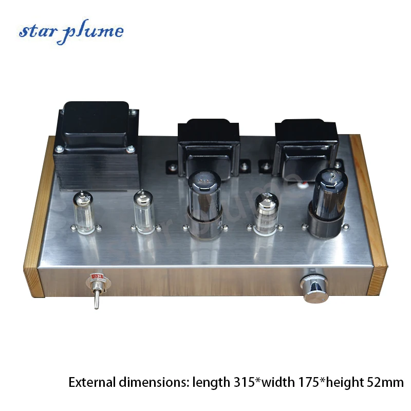 

(315*175*52mm) Wood Stainless Steel Amplifier Case Preamplifier Chassis 6N2/6P1/6P6P Vacuum Tube Amplifier Chassis Shell DIY Box