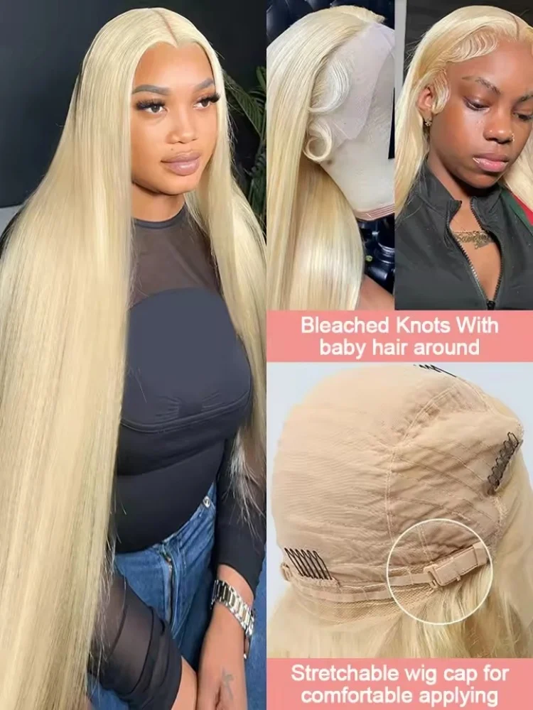 44 بوصة 613 مستقيم الدانتيل شعر مستعار أمامي شعر الإنسان البرازيلي العسل شقراء الجسم موجة 250 الكثافة 13x6 شعر بشري أشقر الباروكات للأسود