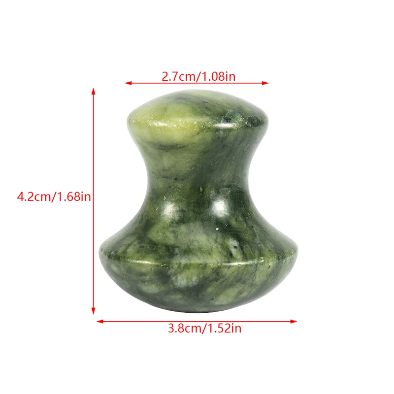 1 pz viso schiena corpo massaggiatore donne rilassante viso rullo cura della bellezza del viso strumento per la pelle giada naturale a forma di fungo gua sha bordo