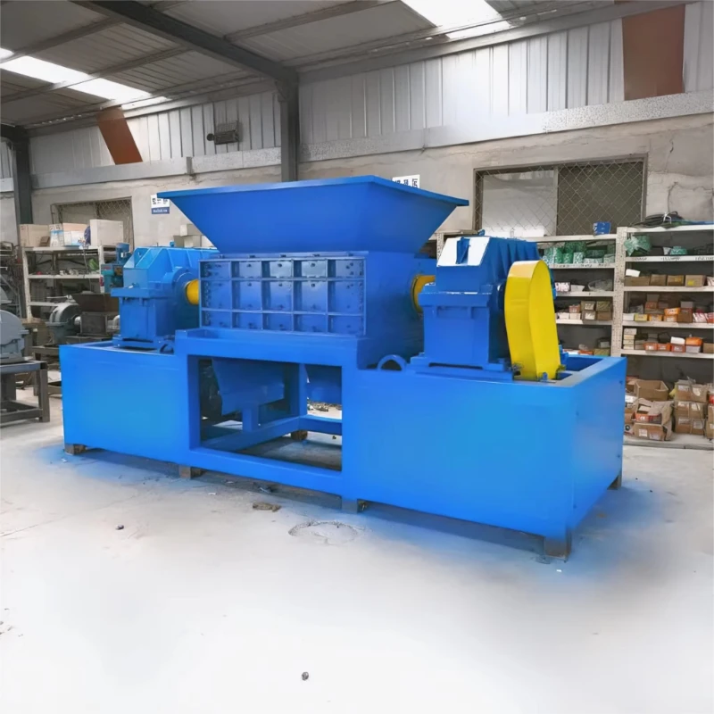 Automatic Double Shaft Shredder Machine for Plastic Alloy Scrap Metal Recycling Heavy Duty Twin Shaft Crusher