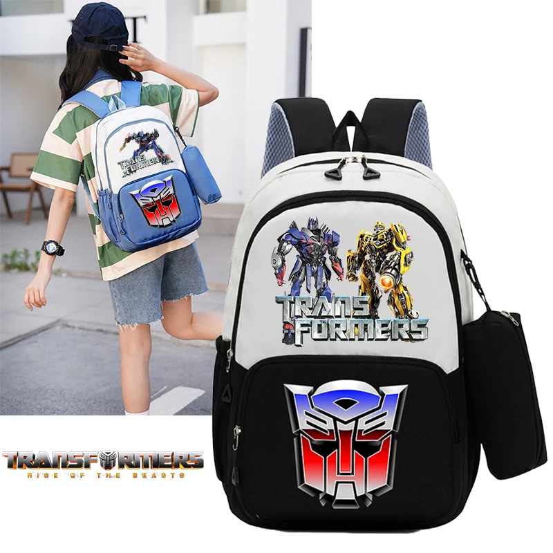 2 pçs transformadores mochila caso de lápis para menino estudante adolescente bookbags das mulheres dos homens mochila de viagem mochila escolar presente