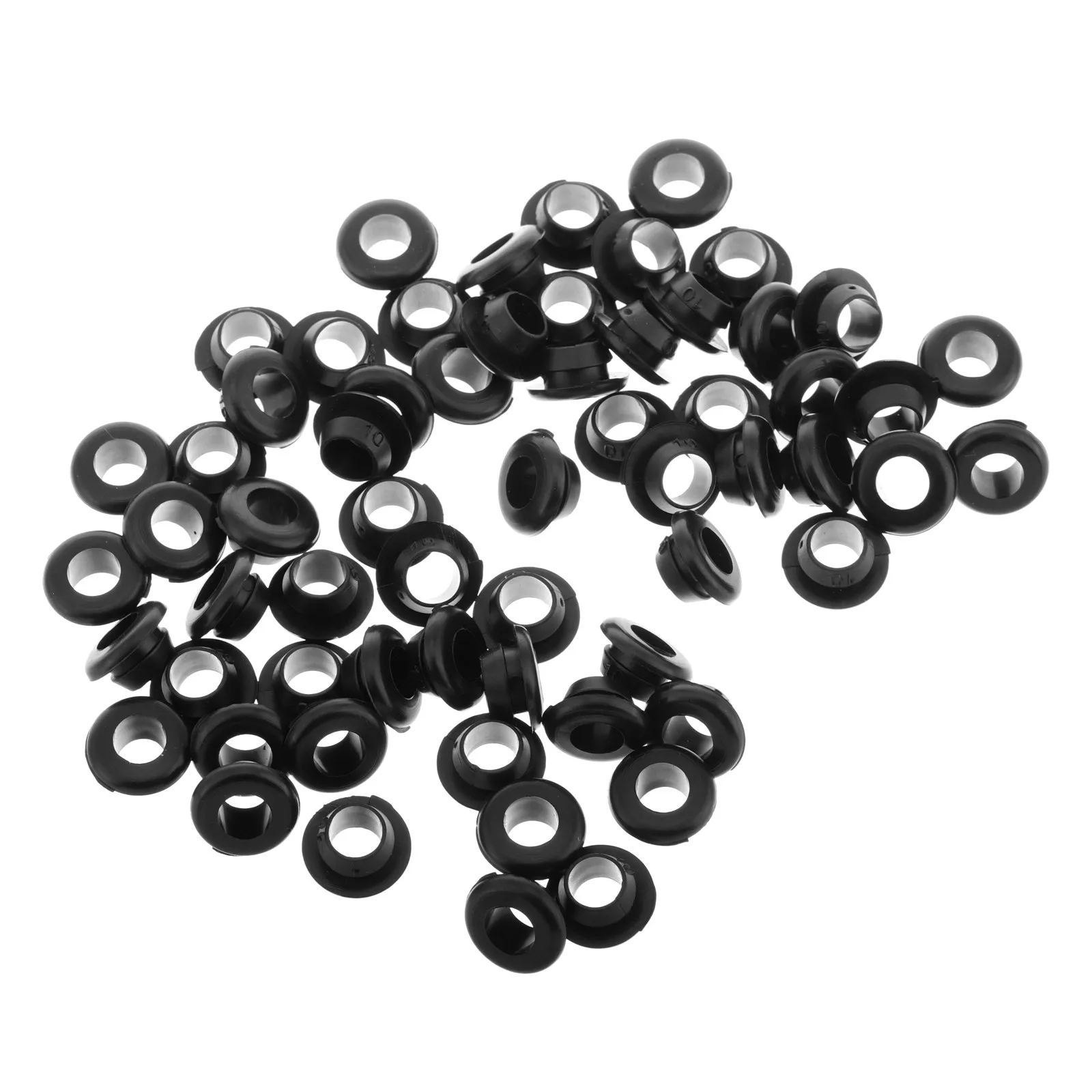 60Pcs Rubber Grommets Single Sided Fast Install Cable Hole Cover External Wall Grommets Rubber Protective Covers