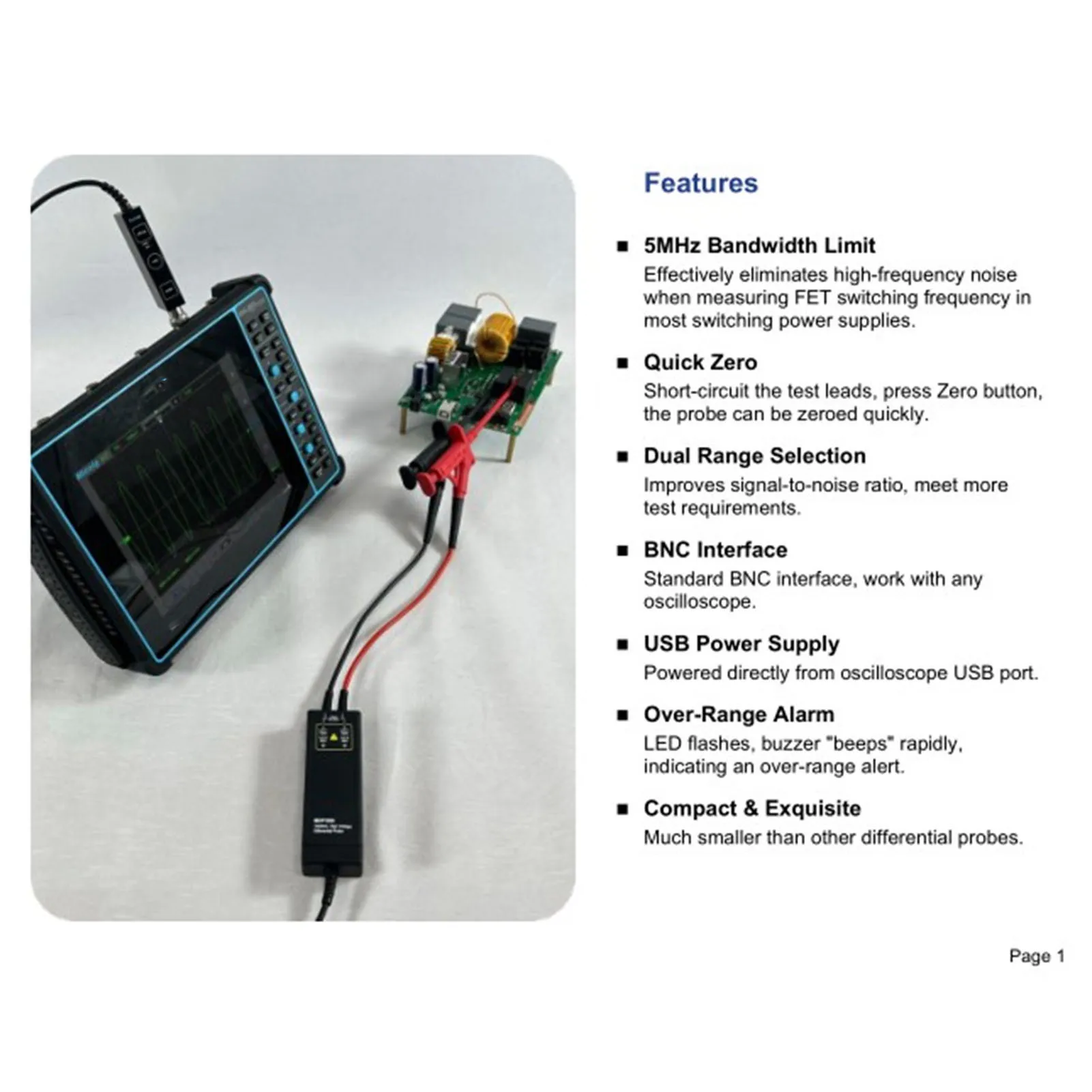 مجموعة مسبار تفاضلي عالي الجهد 100 ميجا هرتز 700 فولت 20X 200X معدل التوهين راسم الذبذبات طقم مسبار الجهد العالي