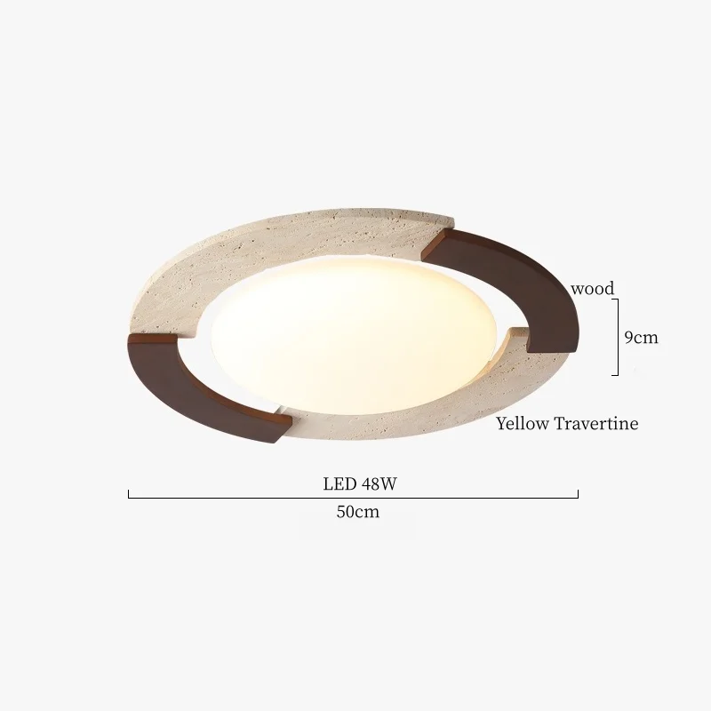 IWHD الخشب حجر LED مصابيح السقف لغرفة المعيشة المطبخ إضاءة المنزل الأصفر الترافرتين خمر أضواء السقف lamvillage Techo #2