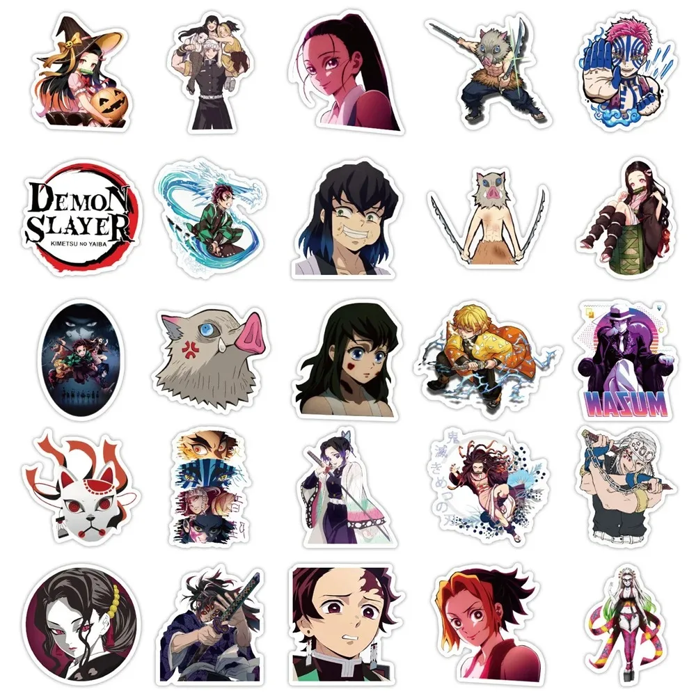 50PCS Cartoon New Japanese Anime Ghost Slayer: Blade Graffiti Creative StickerGuitar Computer Waterproof Sticker