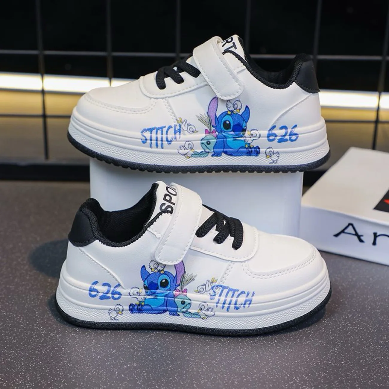 

New cartoon kids Stitch princess cute Casual shoes non-slip soft bottom sports shoes girl gift eu size 26-37