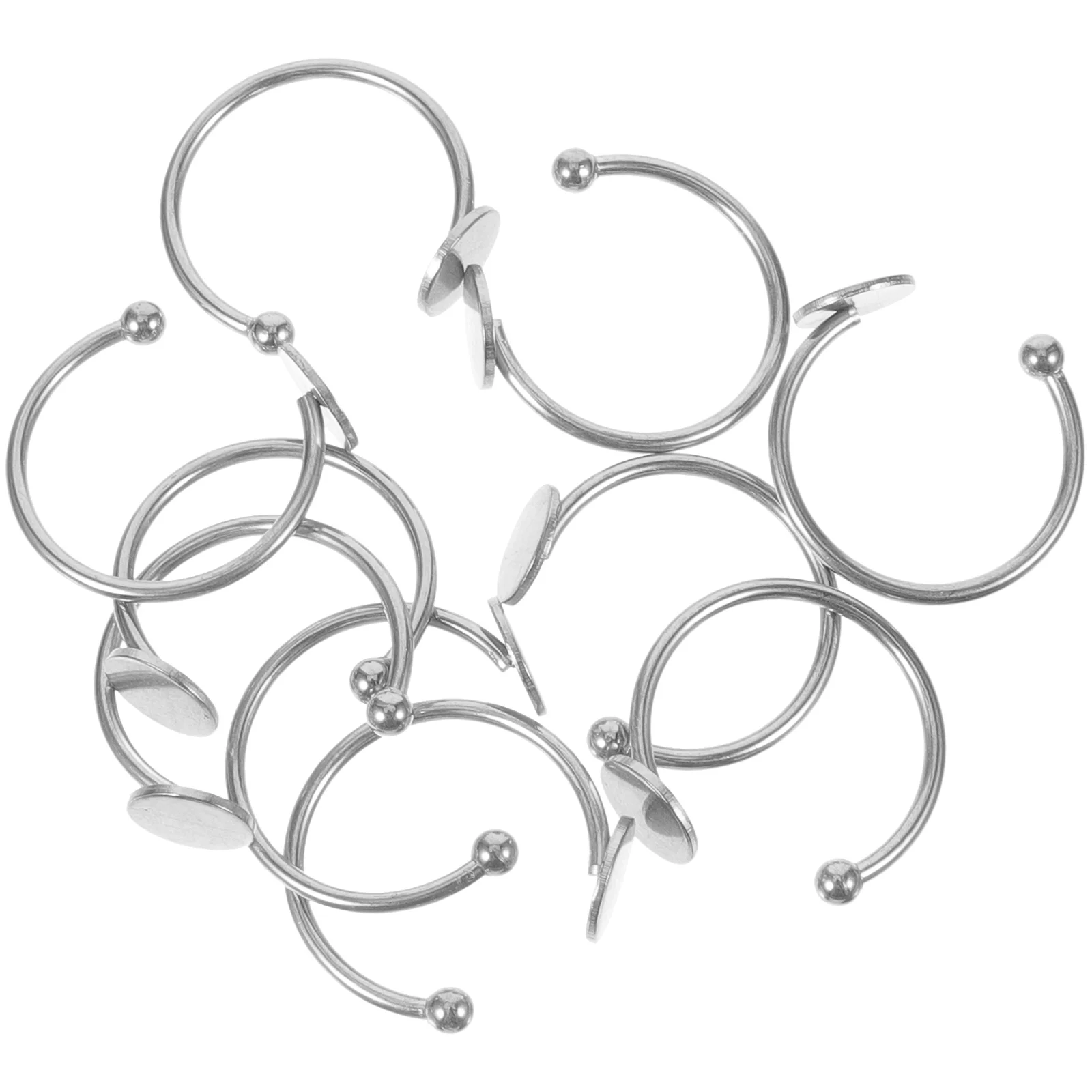 Ring Tray Rings Base for Jewelry Empty Support Silver Stainless Steel Adjustable Holder