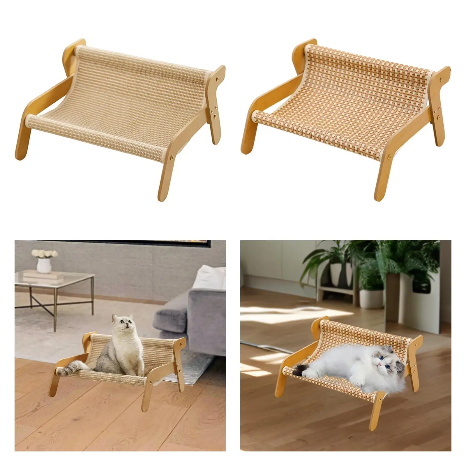 Sofá rascador elevado para gatos – Zona de descanso y juego - imagen 3