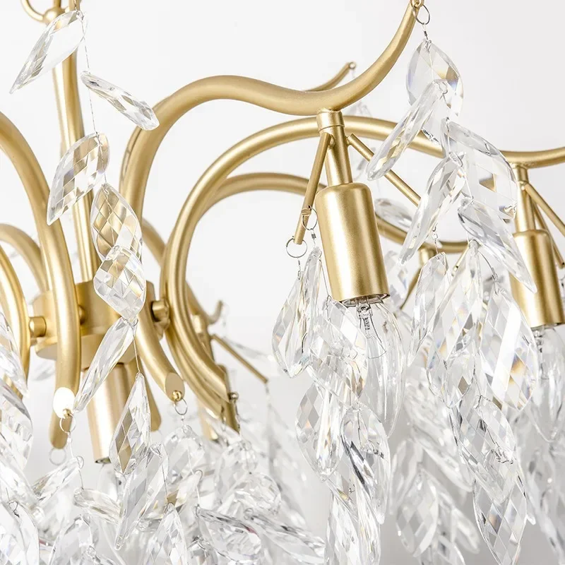 Crystal chandelier living room dining room European art French chandelier garden creative bedroom
