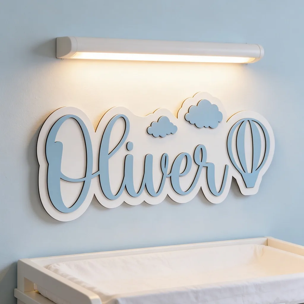 Personalized Custom Wooden Name Plaques | Irregular Shape, Contemporary Style, Wall Hanging, Suitable for Indoor and Outdoor view 2
