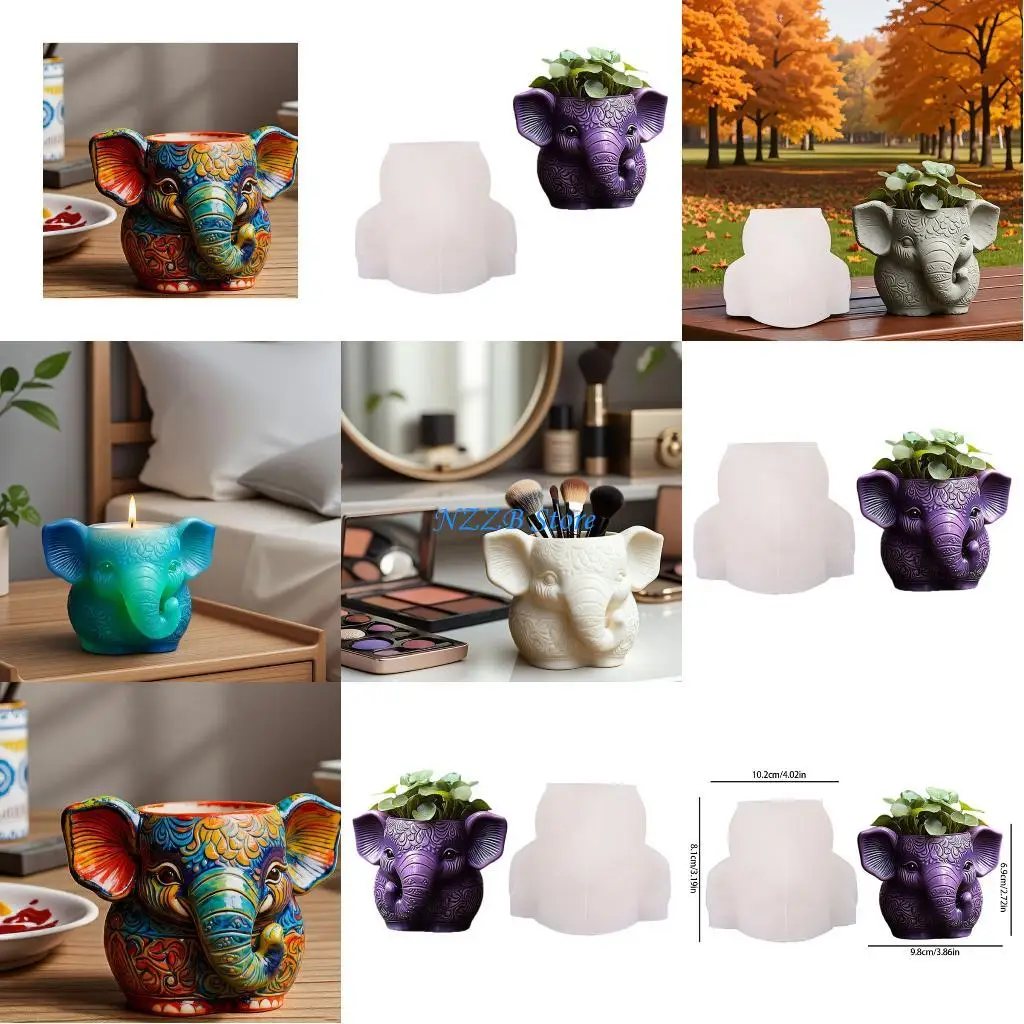 

T21F силиконовая форма для рукоделия в форме слона, силиконовая текстура, подходит для домашних ювелирных изделий, уникальные