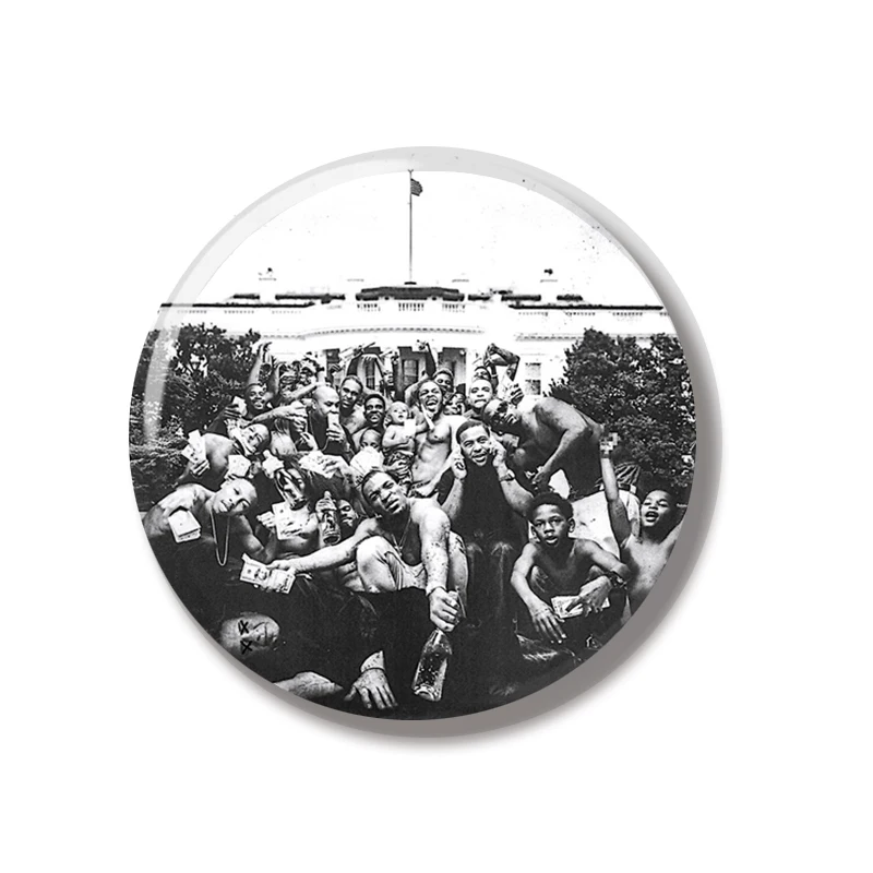 44 مللي متر مغني الراب كندريك لامار إلى القواد فراشة جيدة ألبوم طفل دبوس لينة زر دبوس مجوهرات الإبداعية شارة حقيبة ظهره الديكور