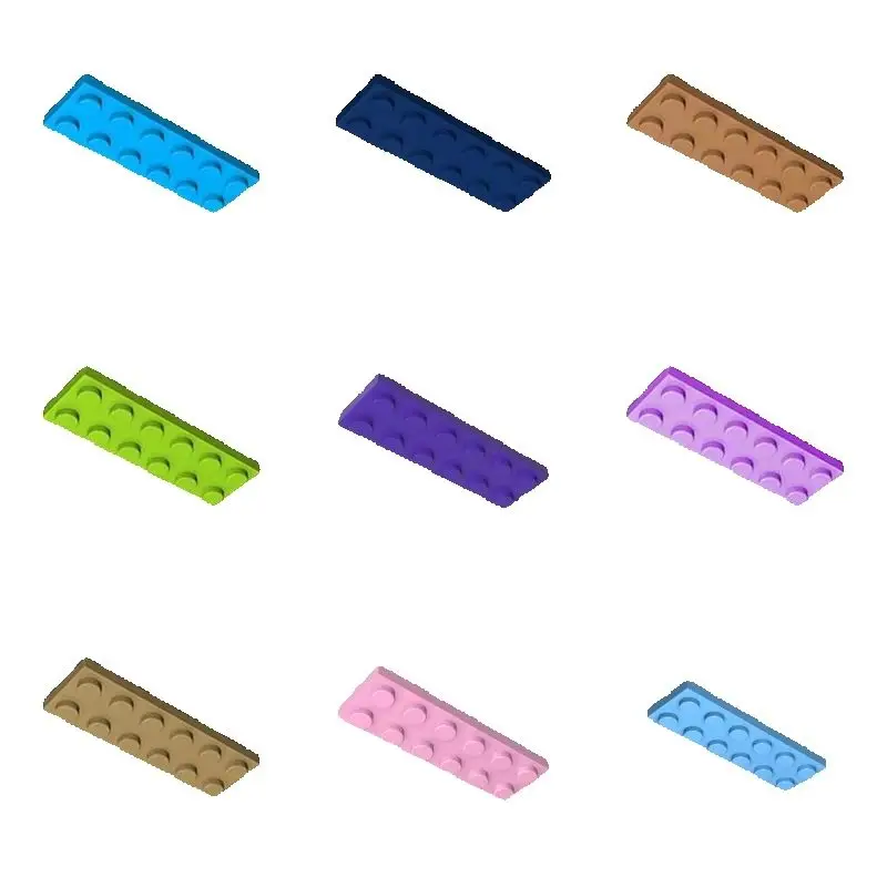 100pcs 3795 Plate 2x6 Dots Thin Figures Brick Building Blocks Toys Compatible Educational Creative Size Gift DIY MOC
