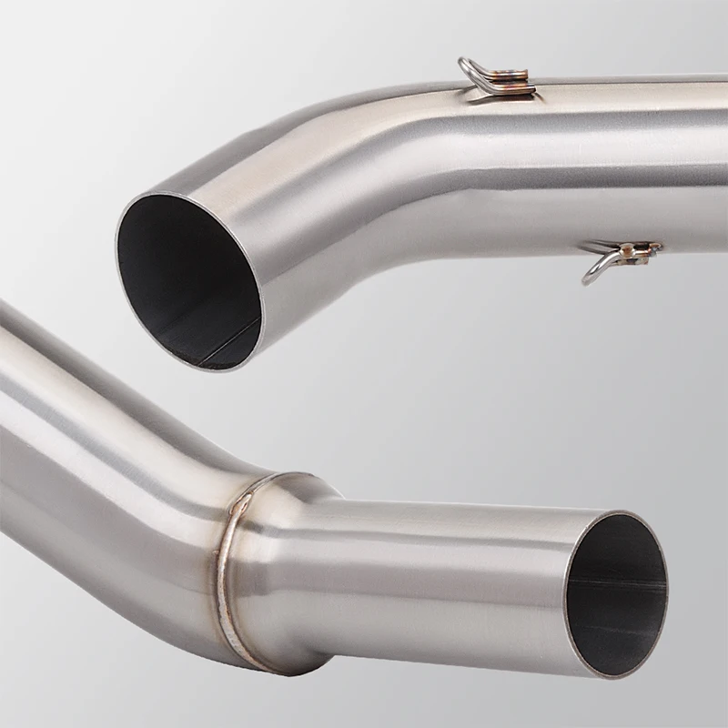 العالمي 51 مللي متر موتوكروس دراجة نارية العادم منتصف الفولاذ المقاوم للصدأ الأوسط وصلة الأنابيب ل NS200 NS 200 باجاج بولسار