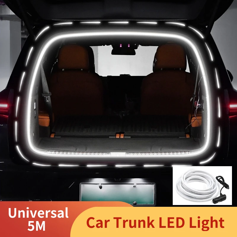 Luz led universal para porta-malas de carro, lâmpadas indutivas, atmosfera de luz para benz bmw audi com isqueiro, acessórios de iluminação