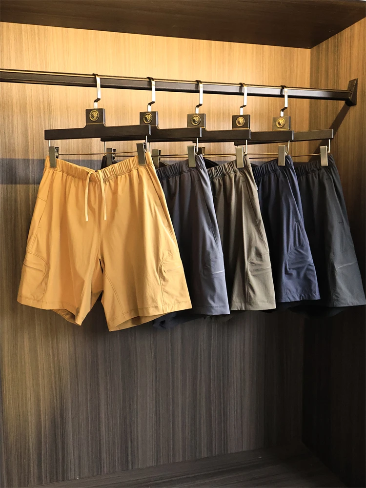 

Double-Sided Flat Weave Four-Way Stretch Fabric Men's Color Moisture-Wicking Breathable Sporty Casual Shorts
