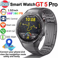 2025 New GPS NFC GT5 Pro Smart Watch Men HD AMOLED Screen Heart rate Bluetooth Call IP68 Waterproof Man Smartwatch Holiday Gifts