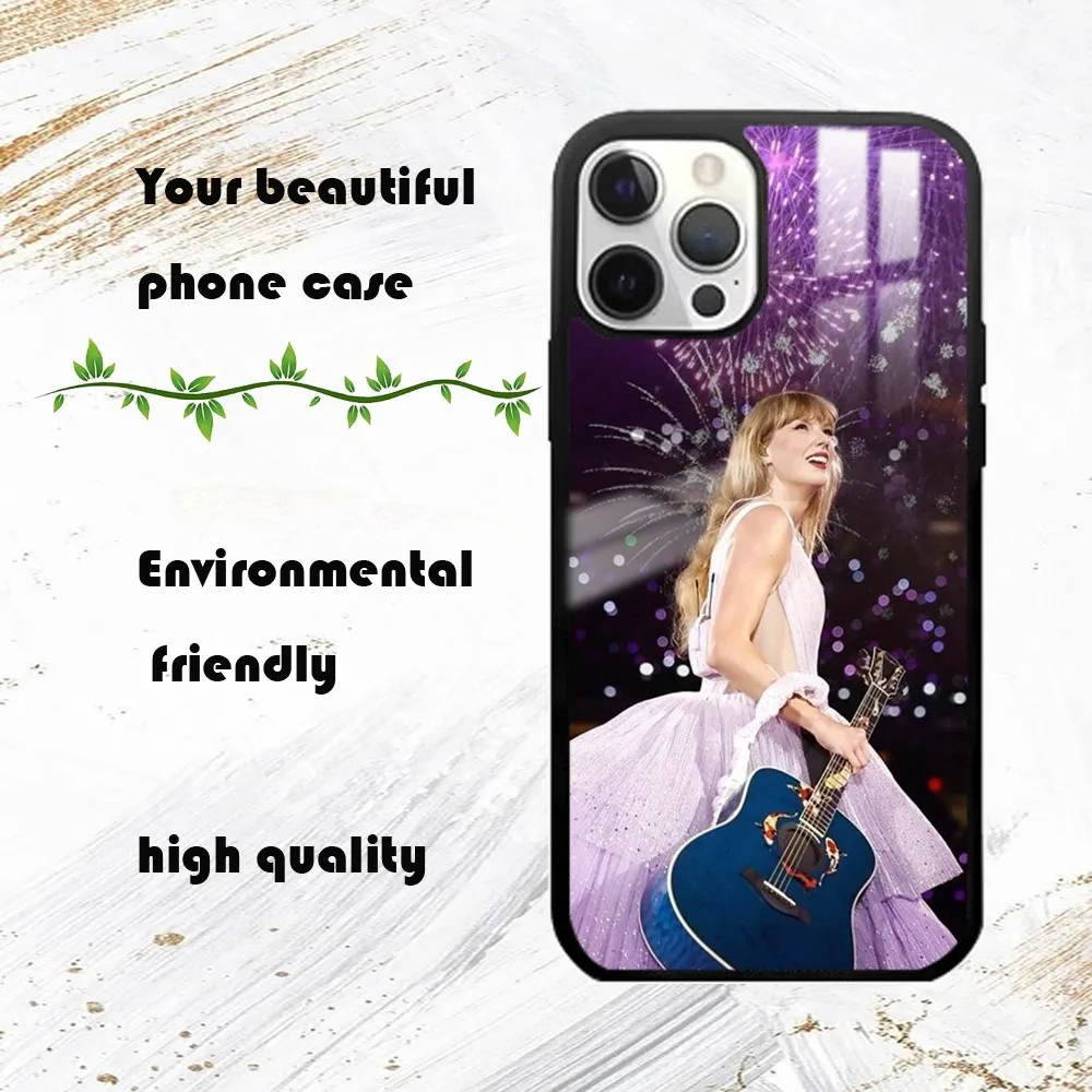 Singer T-Taylor S-Swifts Phone Case For iPhone 16 15 14 13 12 11 Pro Max Plus Mini PC Fashion High Quality mirror phone case